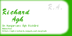 richard agh business card