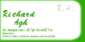 richard agh business card